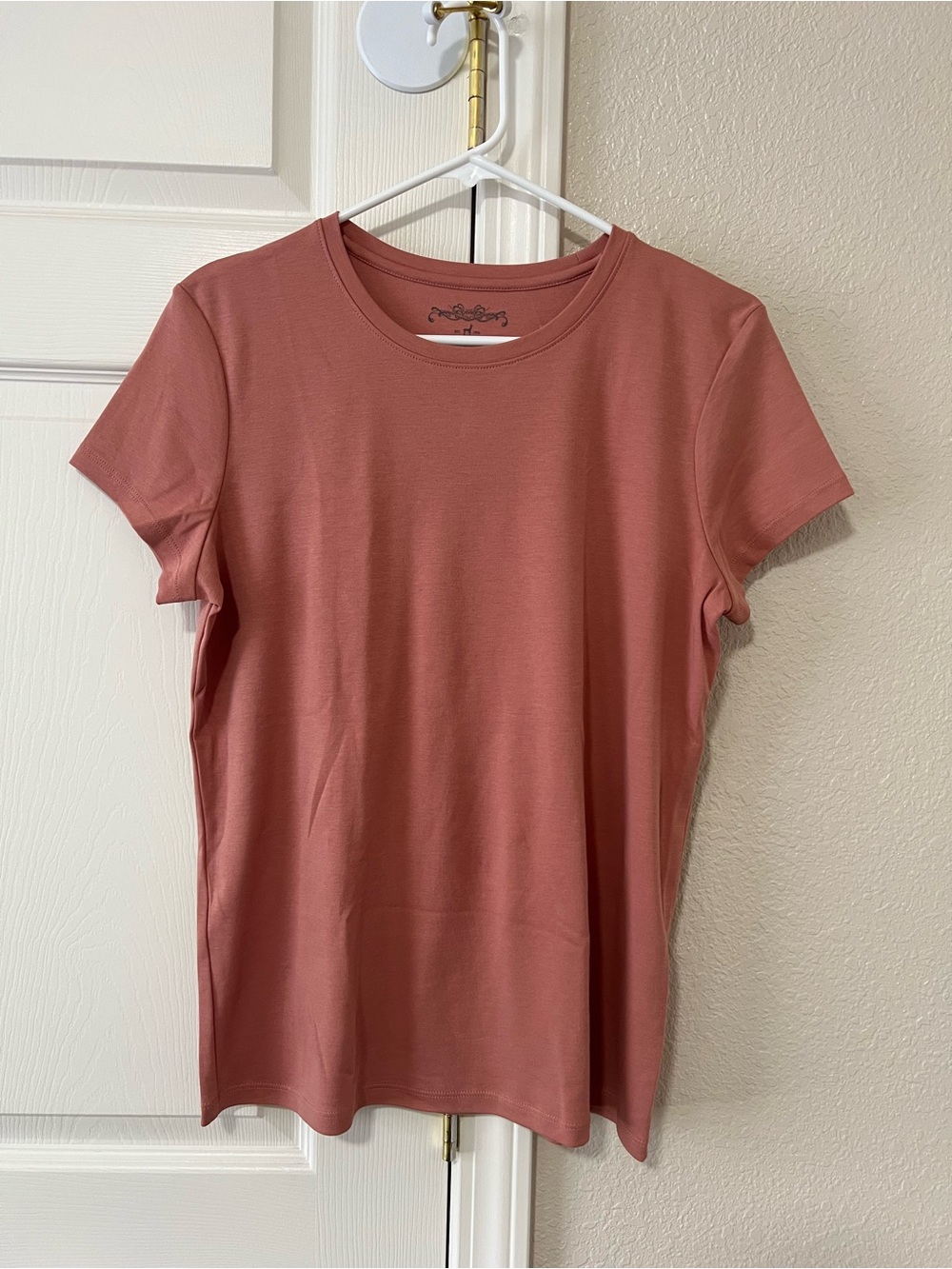 Peruvian Connection Pima Cotton Short Sleeve T-Shirt Blush M NWOT